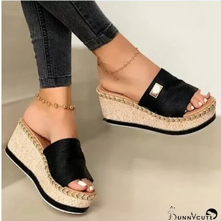 Women's Sandals Summer Female Slippers Flat Woman Peep-toe Comfort Slip-on Casual Shoes Mujer Slingback