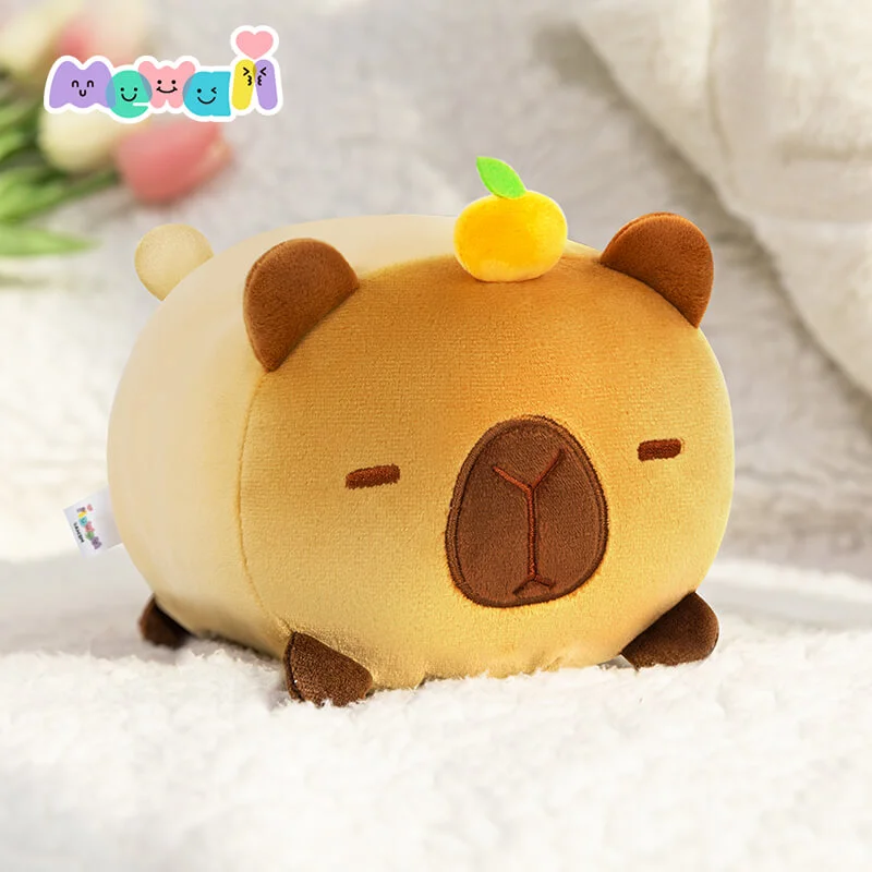 MeWaii® Fluffffy Famille Tangerine Capybara Animal en peluche Kawaii