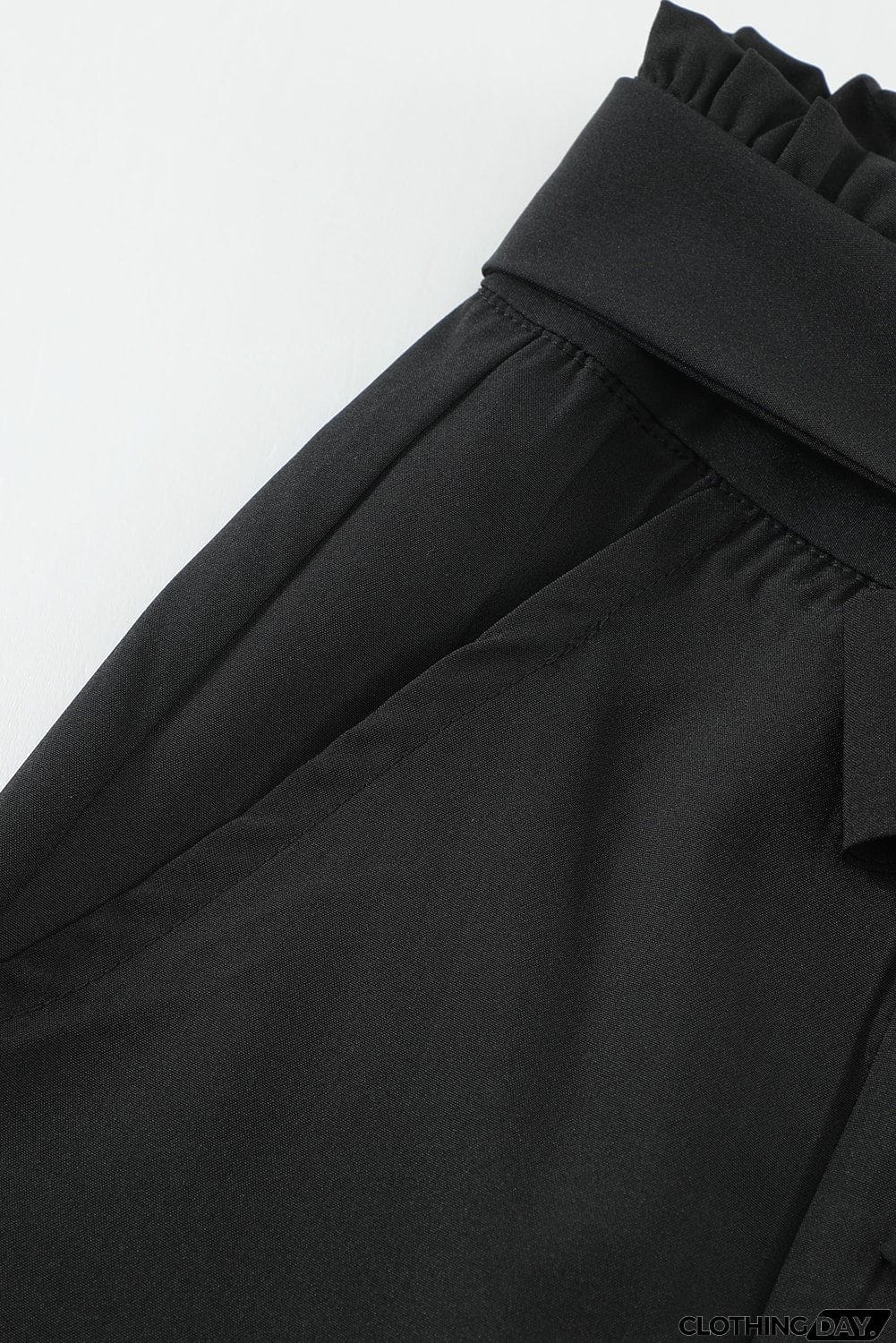 Paperbag Waist Straight Leg Pants