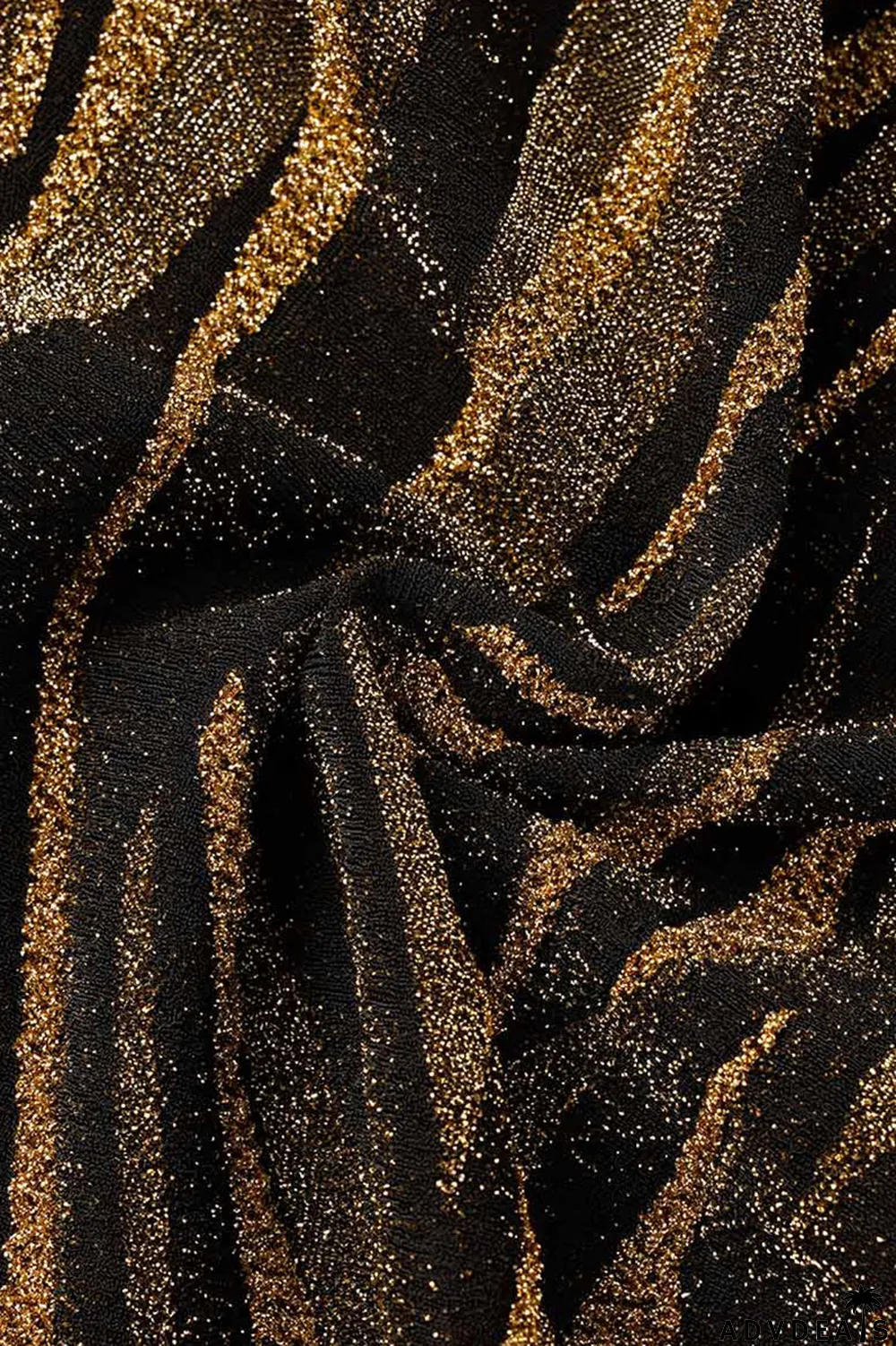 Black Sexy Print Bandage Patchwork V Neck Long Sleeve Two Pieces