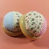 Round Pincushions with Wooden Base Sewing Pin Cushion (Random color) tapestrymarket