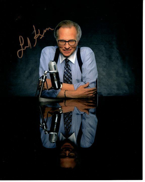 LARRY KING Signed Autographed Photo Poster painting