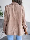 Fashion Solid Color Lapel Collar Buttoned Simple Blazers