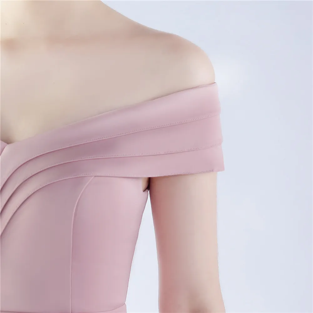 Classic Satin Off Shoulder Long Evening Dress - Elegant & Timeless - Ootddress