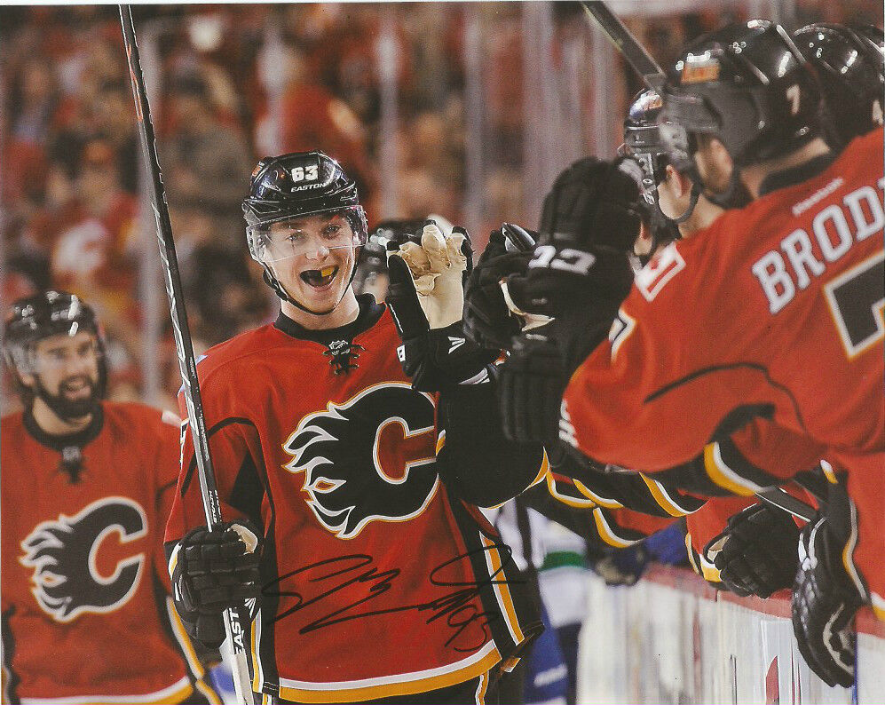 Calgary Flames Sam Bennett Signed Autographed 8x10 NHL Photo Poster painting COA #3