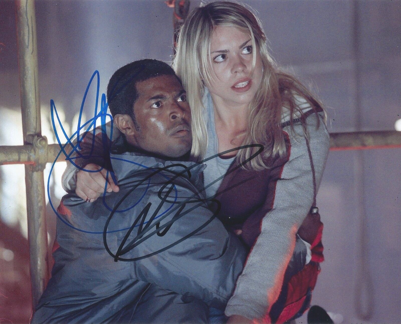 Noel Clarke/Billie Piper Signed Doctor Who 10x8 Photo Poster painting AFTAL