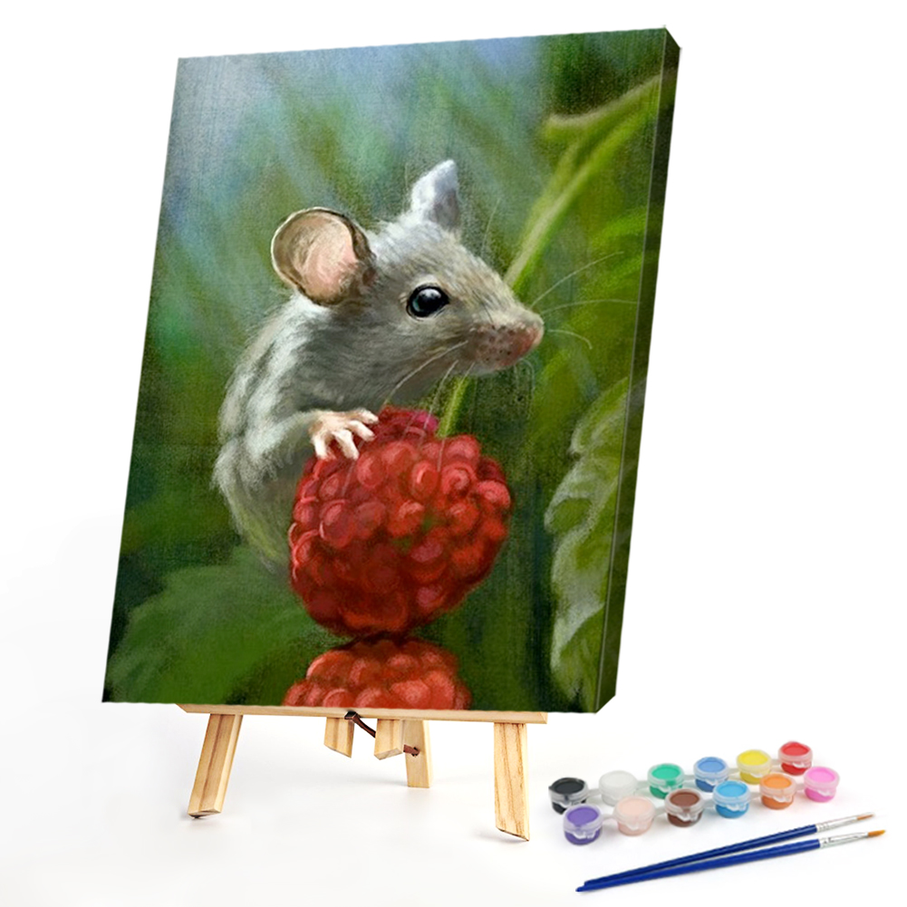 

40*50CM - Paint By Numbers - Raspberry-picking Mice, 501 Original