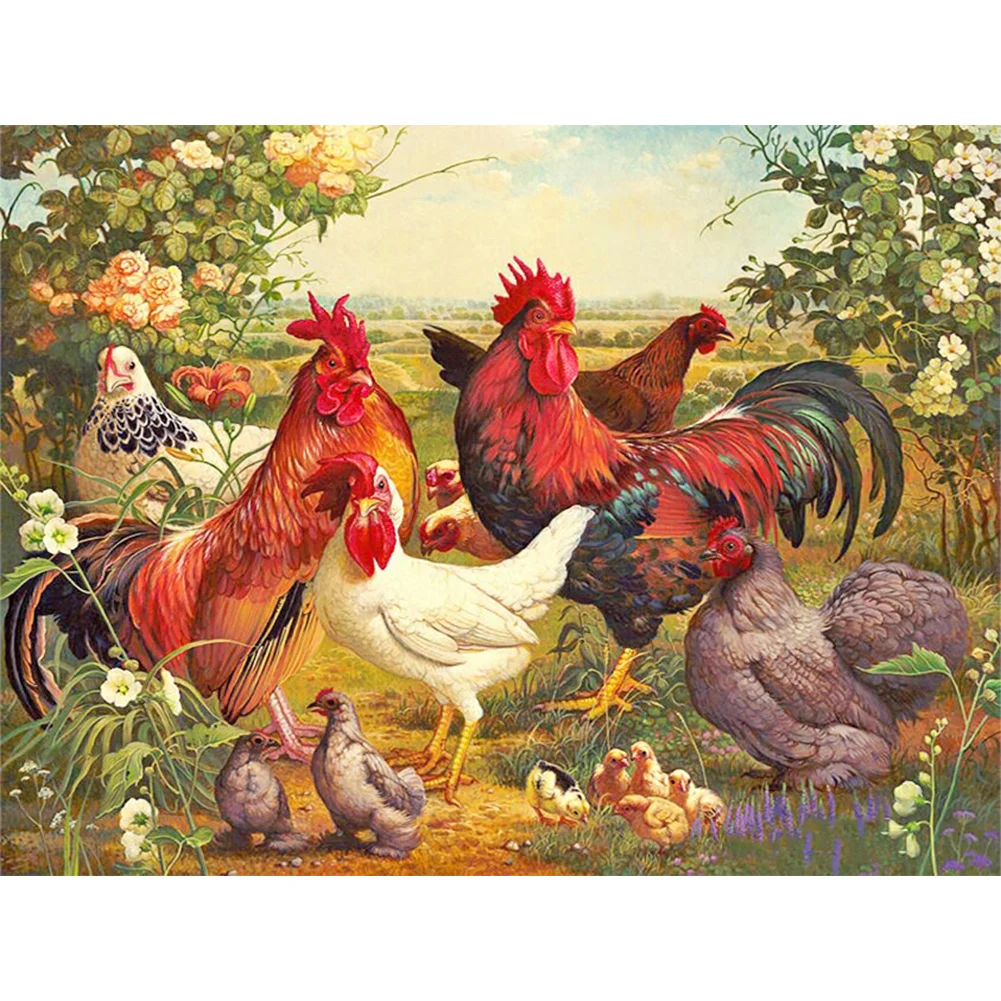 Diamond Painting - Full Round/Square Drill - Rooster(30*40 - 50*60cm)