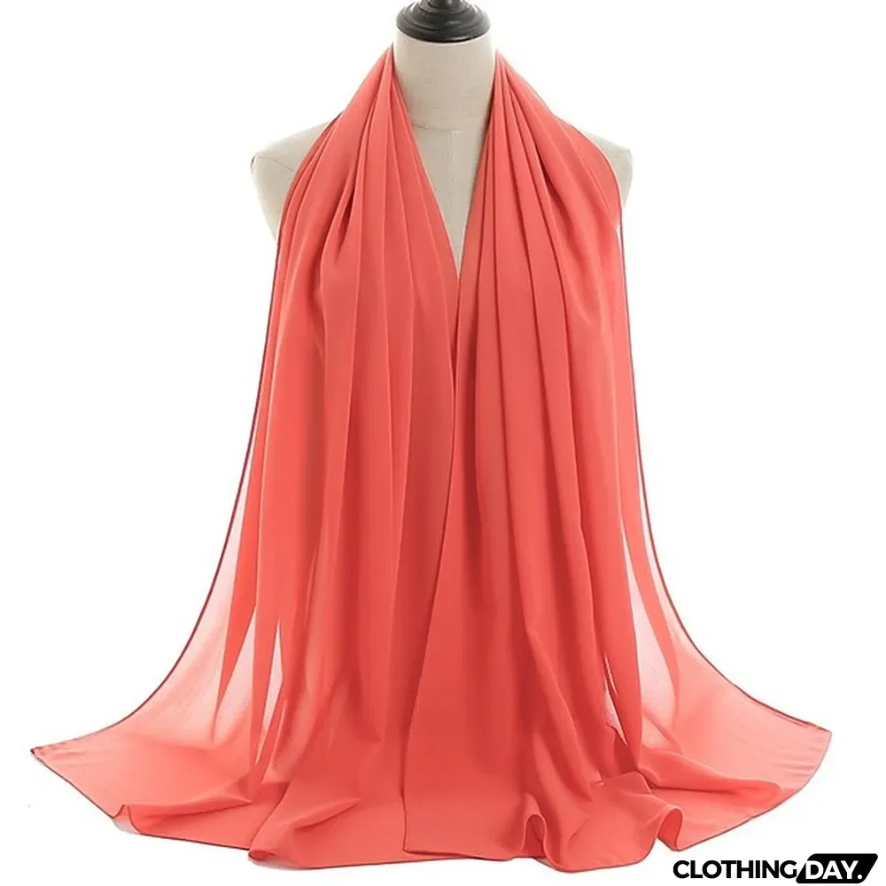 180*75cm Muslim Fashion Chiffon Hijab Scarf Women Scarves Long Shawl Islamic Hijabs Simple Head Scarf Solid Wrap Turban
