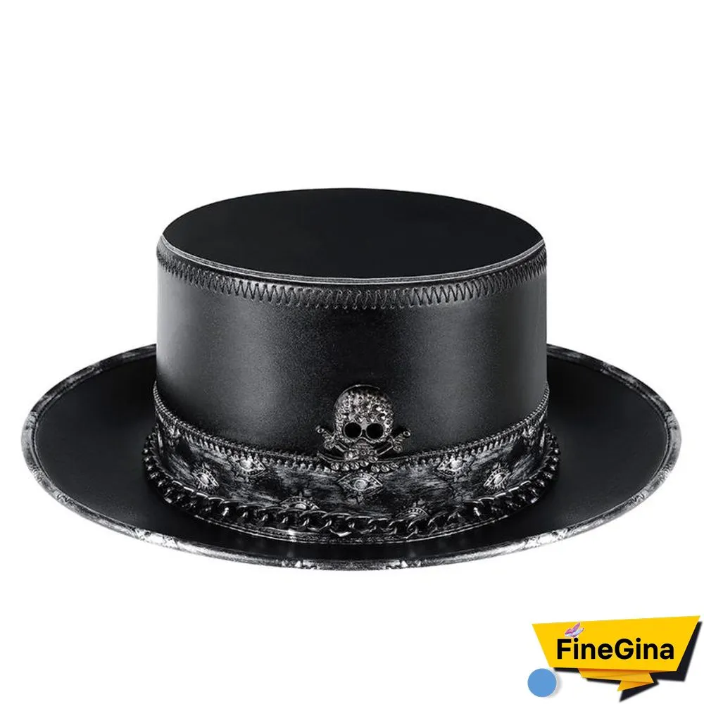 Steampunk Leather Plague Doctor Hat Dress Up Top Hat For Halloween Cosplay