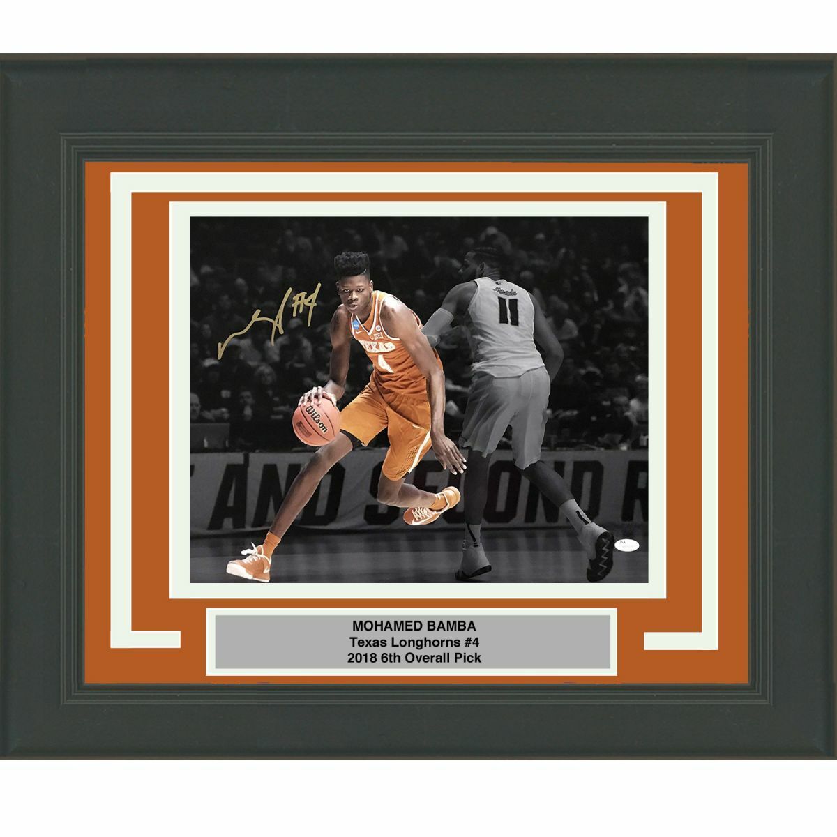 FRAMED Autographed/Signed MOHAMED MO BAMBA Texas Longhorns 16x20 Photo Poster painting JSA COA 1