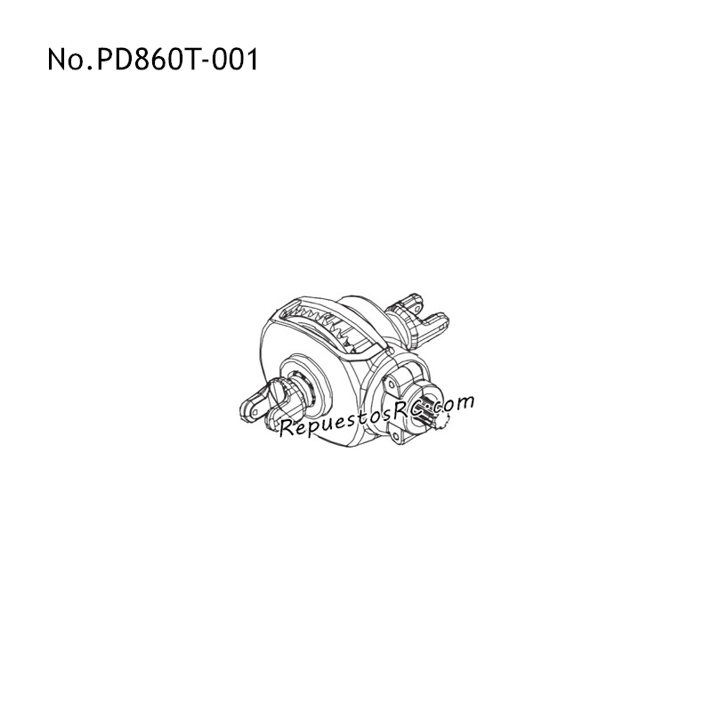 PD RACING TK10 Piezas de Juguetes RC para Coches RC Conjunto de Caja de Cambios Diferencial PD860T-001