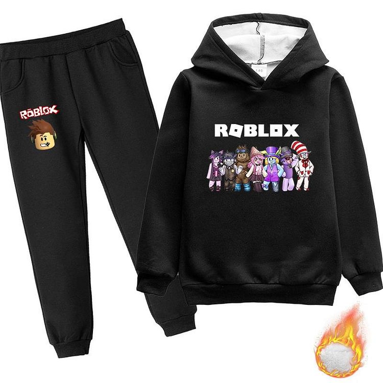 Mayoulove Kids Roblox  Fleece Hoodie Suits-Mayoulove