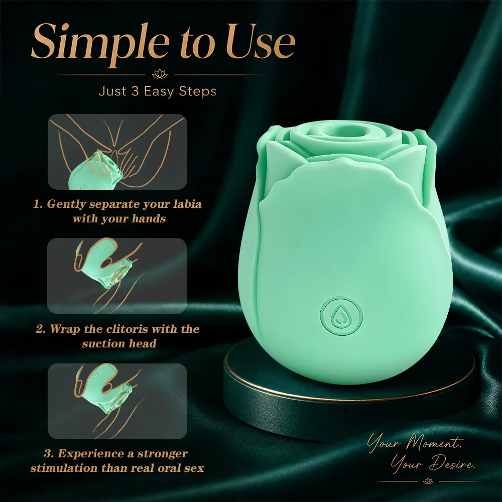 MintGlow - Luminous Original Rose Suction Toy