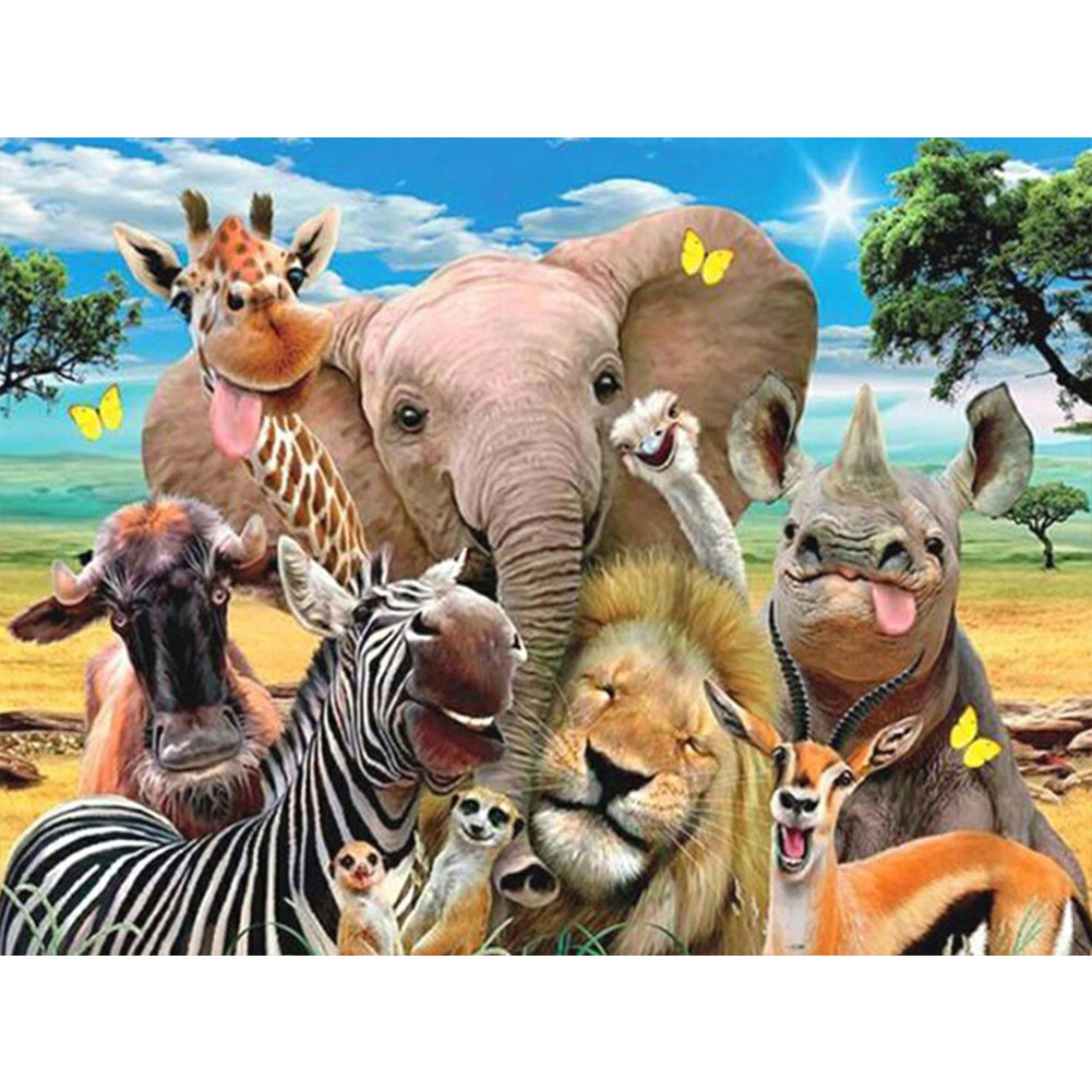 

Grassland Animals - Square Drill Diamond Painting - 60*50CM (Big Size), 501 Original