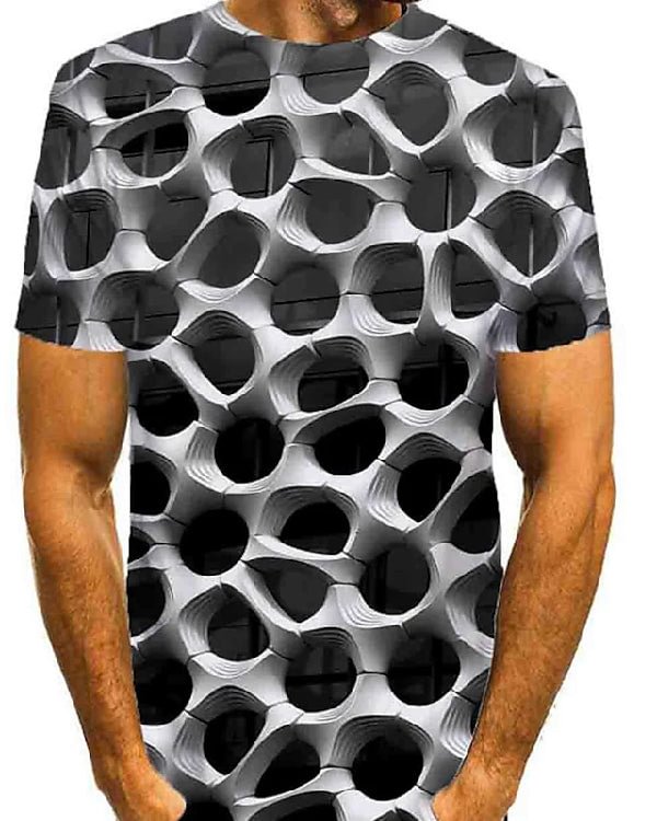 Hot Sale Men's 3D Printed Casual Short Sleeve Printed T-Shirt