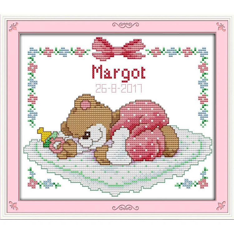 『Joy Sunday』Bear Baby - 14CT Eco-Friendly Cotton Thread Cross Stitch(25*20cm)(Backstitch)