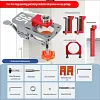 All-In-One 35mm Hinge Drilling Guide Jig, Woodworking Positioning Tool for Wardrobe & Cabinet Mounting