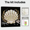 Seashell DIY Pearl Art Diamond Painting Kit for Adult Home Decor 25x25cm With Frame