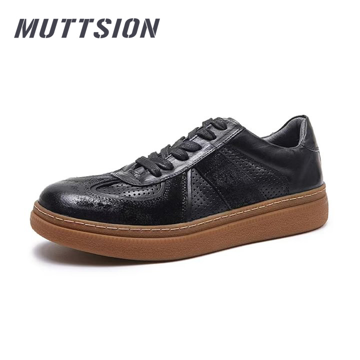MUTTSION Horsehide Skeleton Breathable Lightweight Retro Skate Shoes MUTTSION.COM MUTTSION