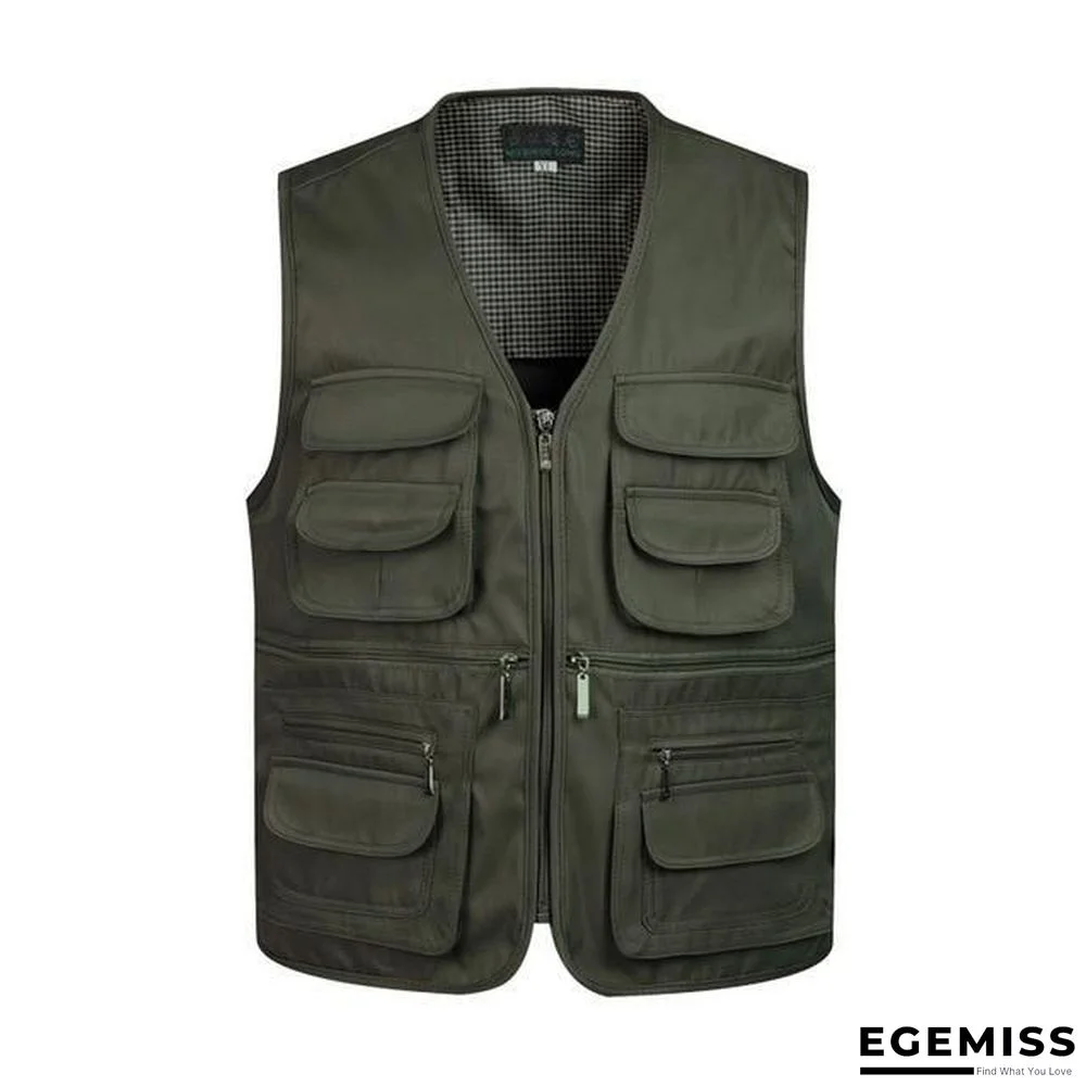Men Multi-Pocket Classic Waistcoat Male Sleeveless Unloading Solid Coat Work Vest Tactical Masculino Jacket | EGEMISS