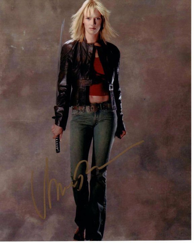 Uma thurman signed autographed kill bill the bride Photo Poster painting