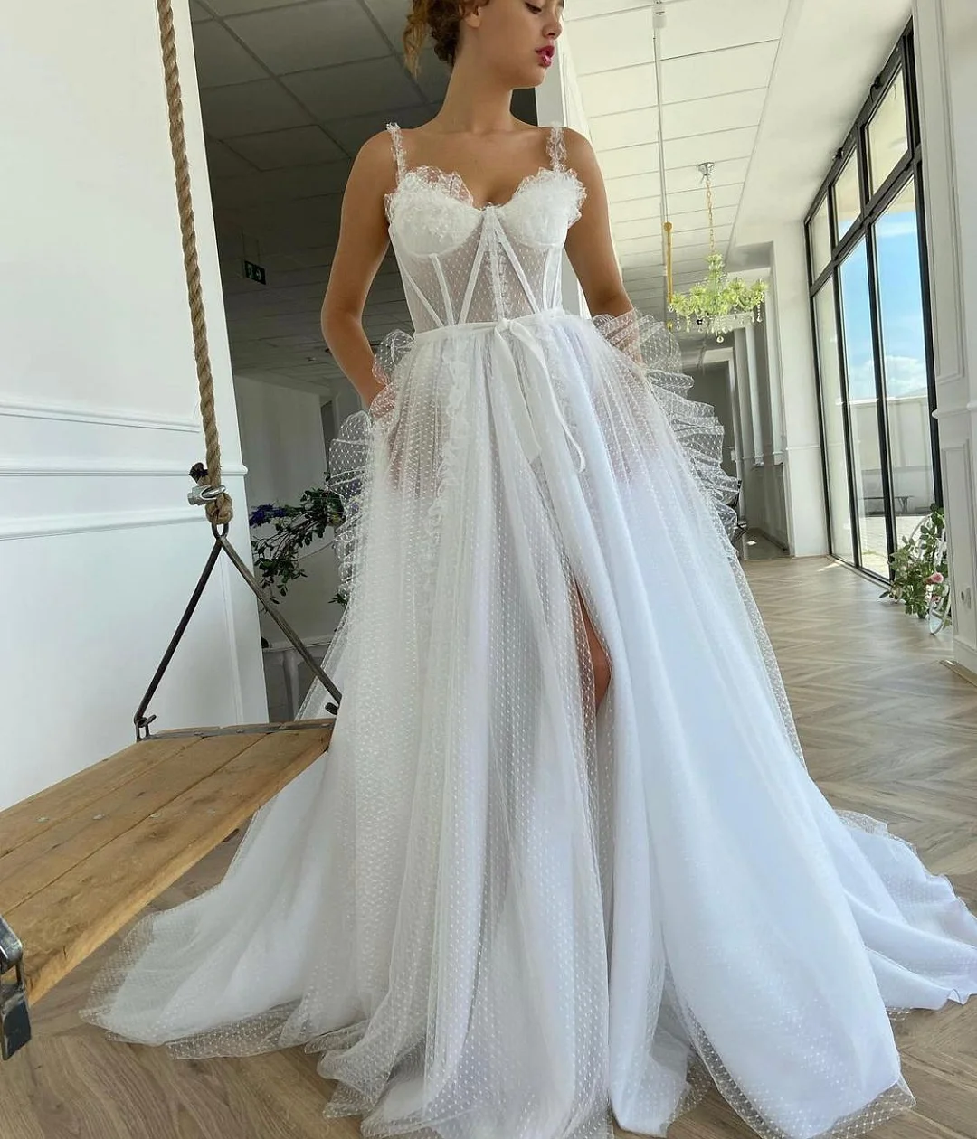 Artemesia Dotted Bridal Gown