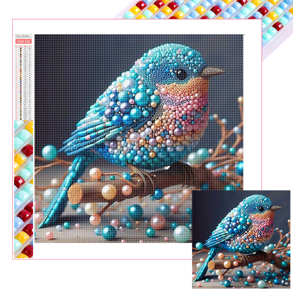 Colorful Jewelry 30*30cm(picture) full square drill diamond painting