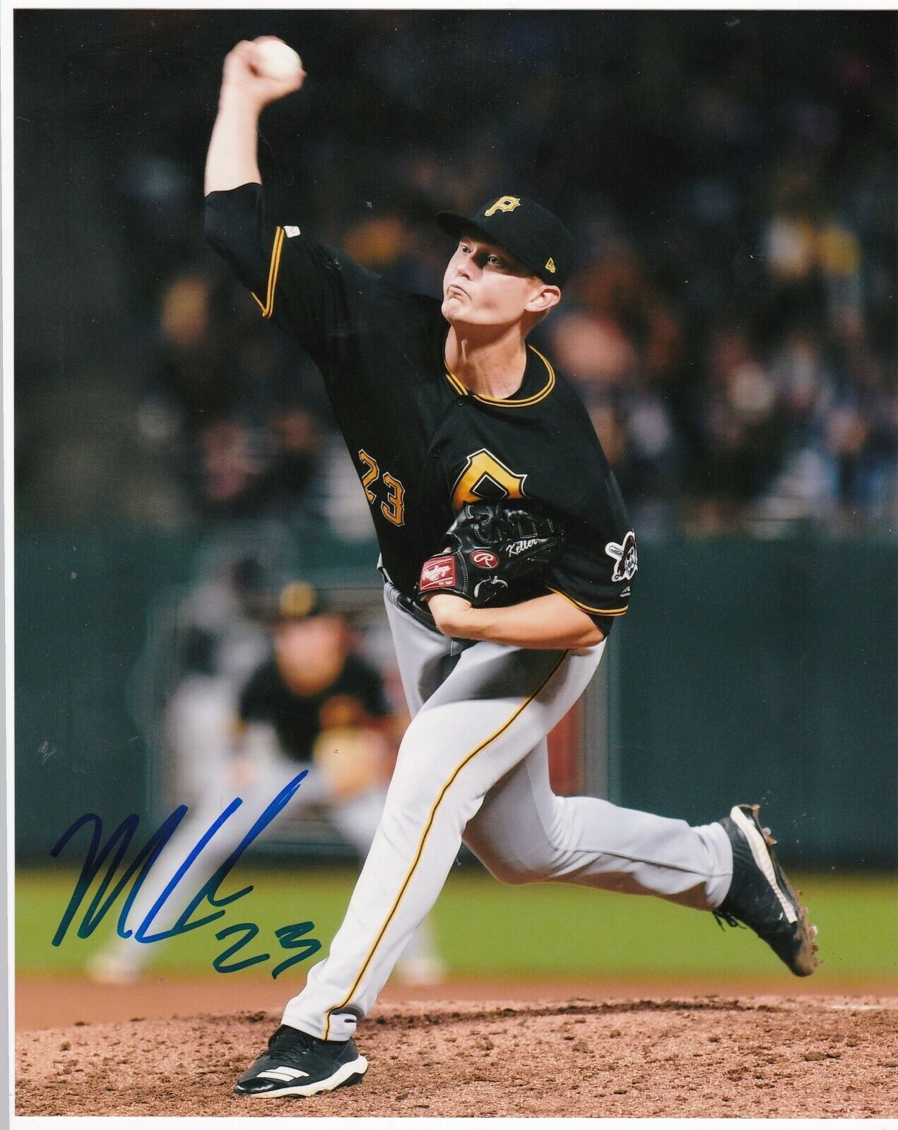 MITCH KELLER PITTSBURGH PIRATES ACTION SIGNED 8x10