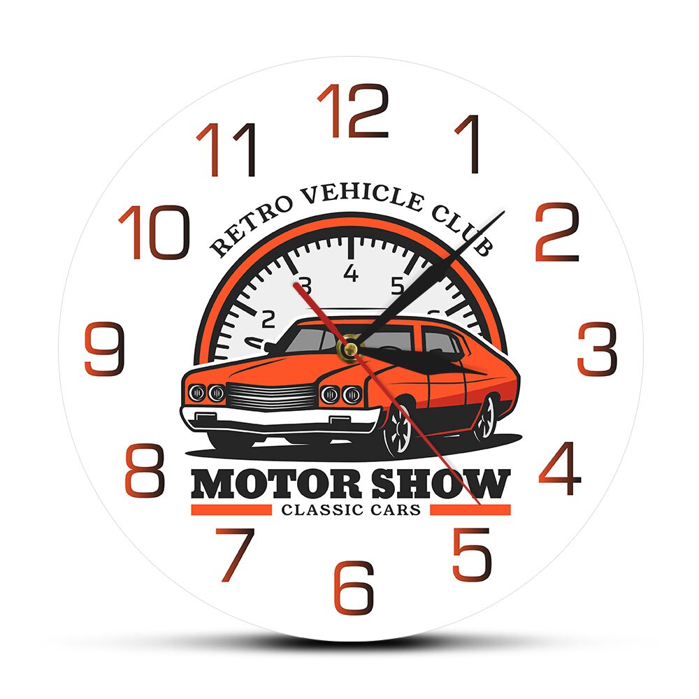 

Motor Show - Frameless Acrylic Wall Clock, 501 Original