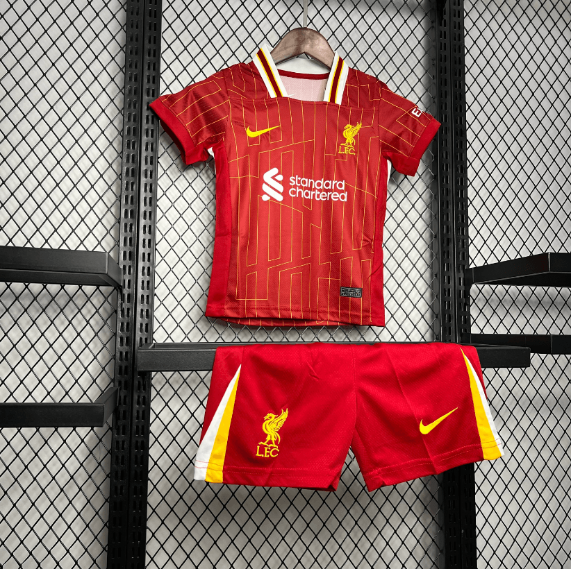 2024/2025 Kids Size Liverpool Home Soccer Jersey 1:1 Thai Quality