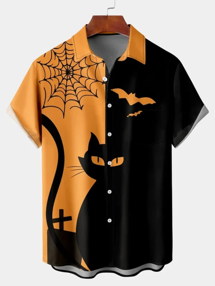 Halloween Print Men'S Shirt