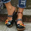 Gioiacombo&trade; 2023 Nuovi sandali in stile etnico con fiori tridimensionali
