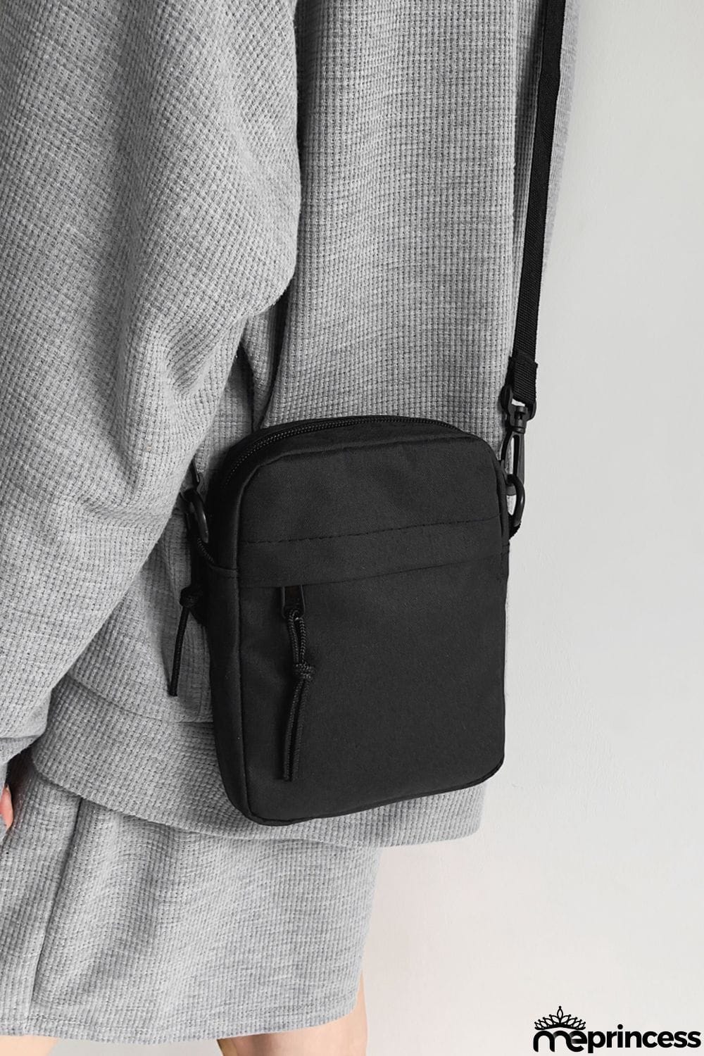 Wide Strap Polyester Crossbody Bag