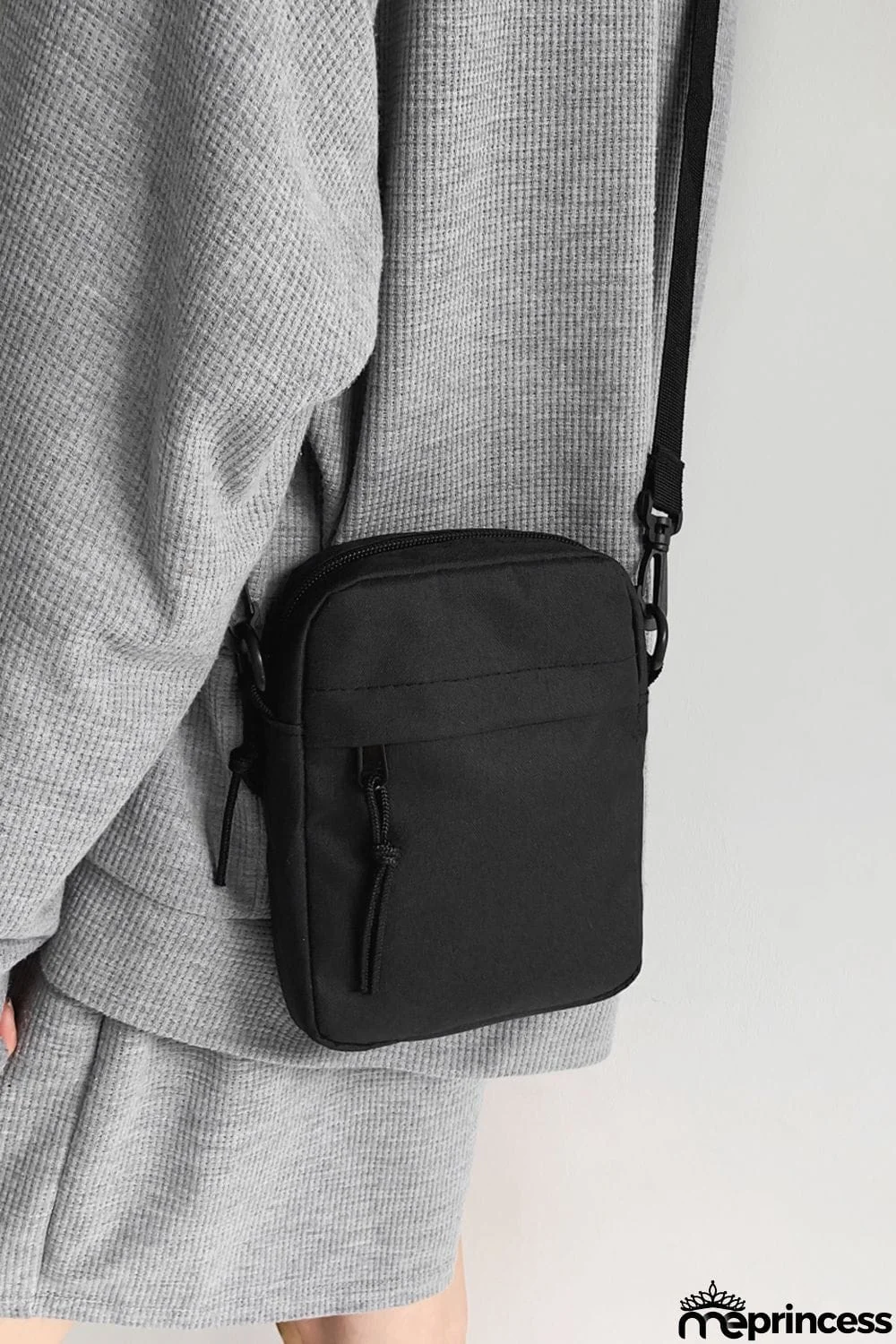 Wide Strap Polyester Crossbody Bag