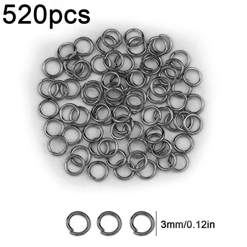 1 Set Diameter 3mm Diameter 4mm Diameter 5mm Alloy Solid Color Open Jump Rings Jewelry Accessories