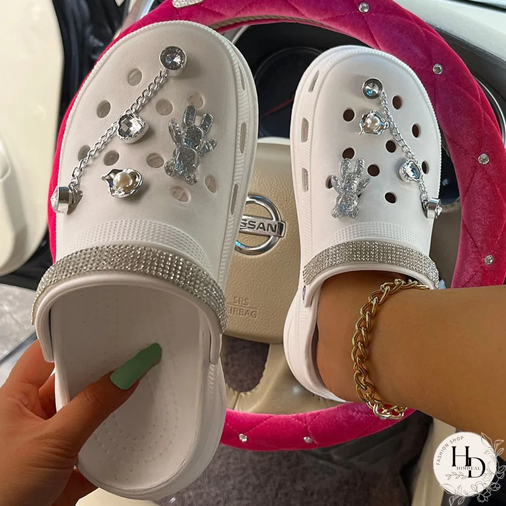 Black Fashion Casual Hollowed Out Patchwork Round Comfortable Shoes