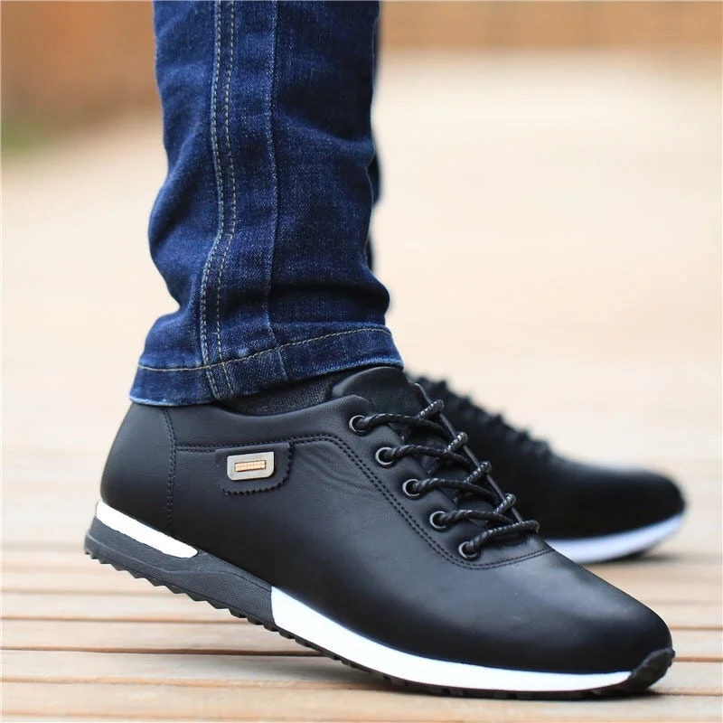 Fashion Loafers Walking Footwear Tenis Feminino Outdoor Breathable Sneakers Men's PU Leather Business Casual Shoes for Male 90