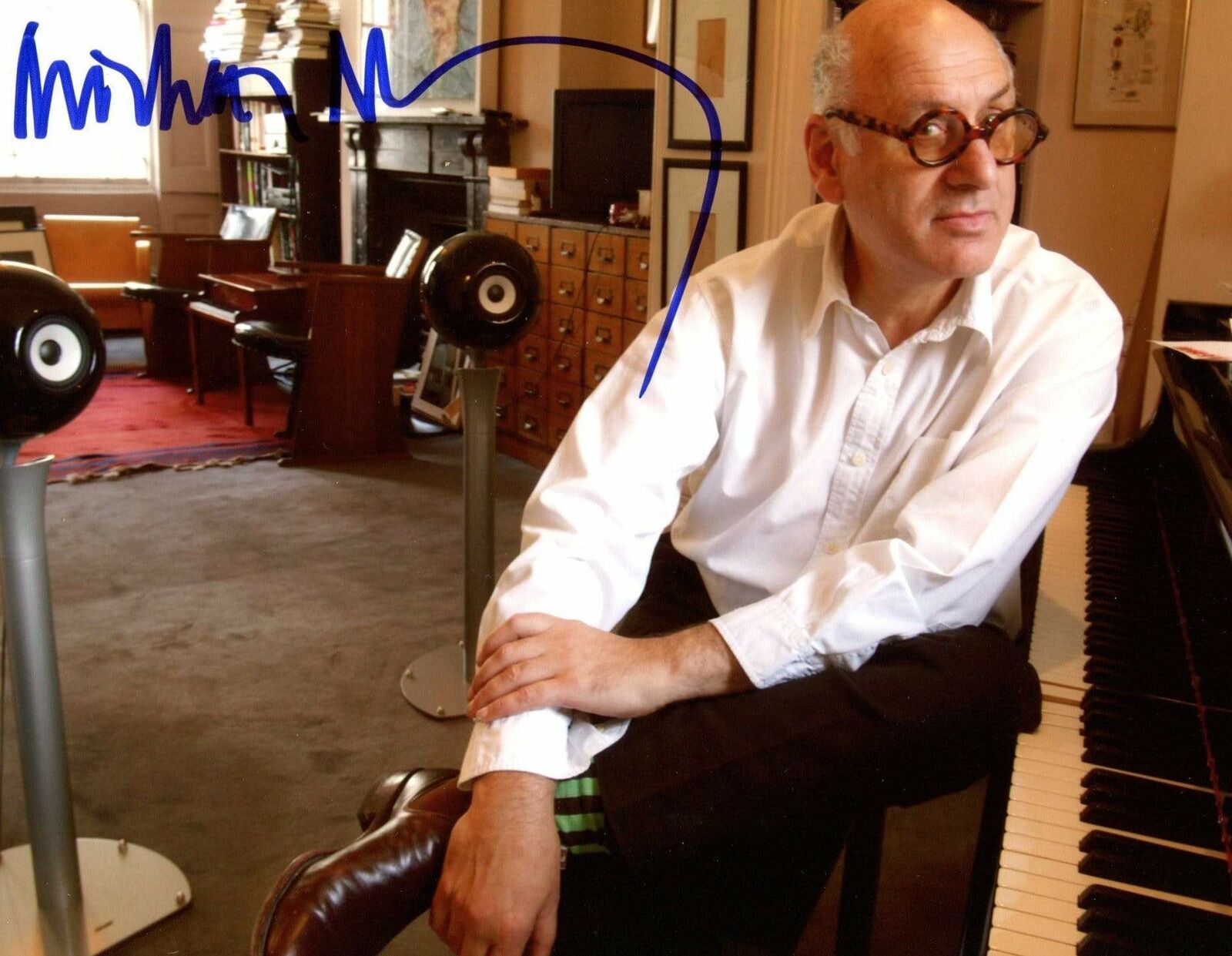 Michael Nyman MUSICOLOGIST autograph, In-Person signed Photo Poster painting