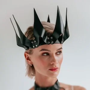 pornhint Pornhint Leather Queen Crown Masks, Black Bunny Mask, Cosplay BSDM Fetish Mask, Masquerade Mask,  Cat Kitty Mask, Leather Mask, Tiara Coronet Mask