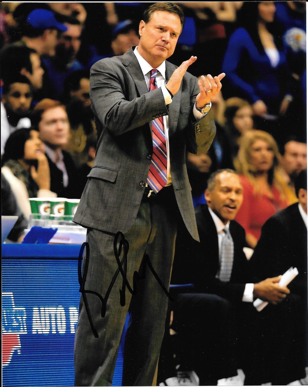 BILL SELF HAND SIGNED KANSAS JAYHAWKS 8X10 Photo Poster painting W/COA