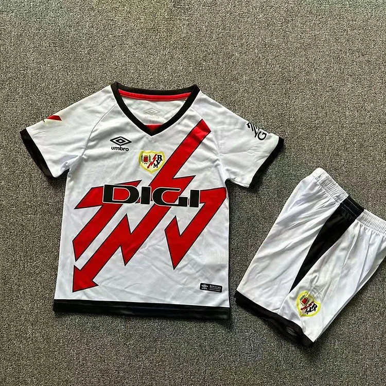 24-25 Rayo Vallecano Home Football Jersey for Kids
