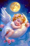 Free AB  Diamond Painting - Angel Baby