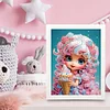 Cartoon Little Girl Diamond Art Painting Kits with Frame 