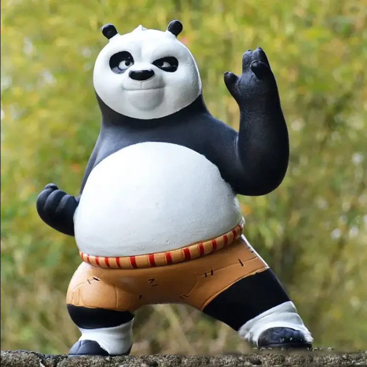 Garden Decorative Fiberglass Kungfu Panda Statue