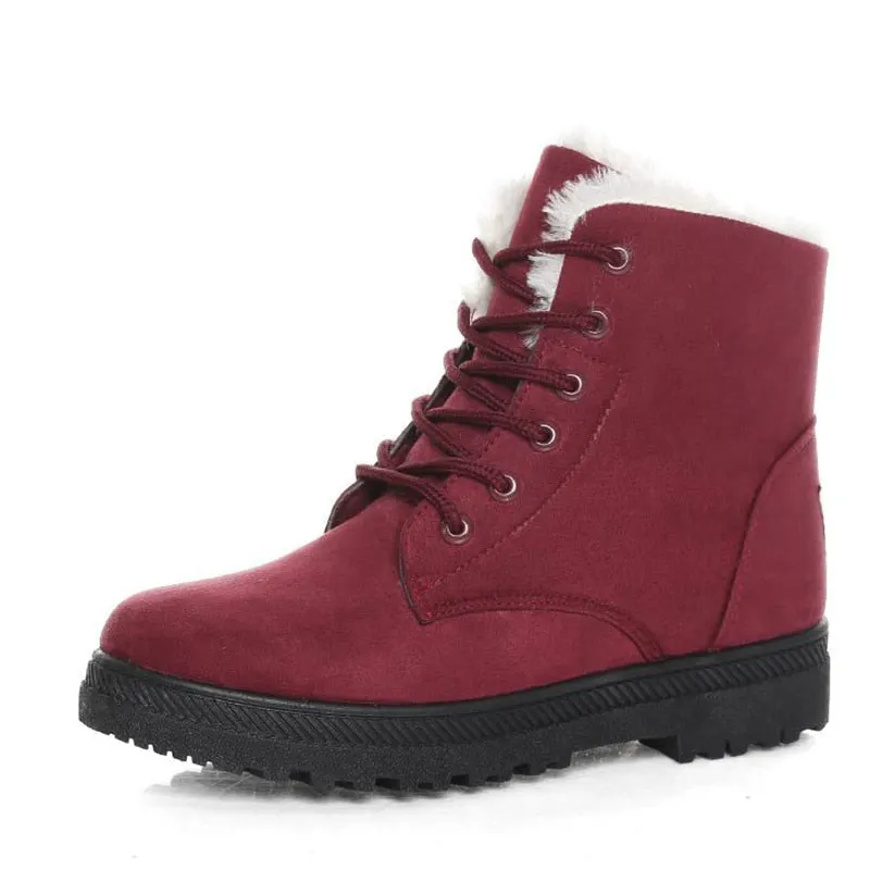 Women Boots Plus Size 44 Snow Boot For Women Winter Shoes Heels Winter Boots Ankle Botas Mujer Warm Plush Insole Shoes Woman