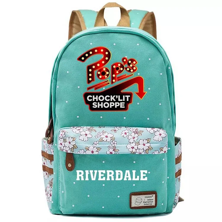 Mayoulove Riverdale Pop's Chock'Lit Shoppe Canvas Travel Backpack School Bag-Mayoulove
