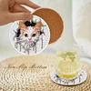 8PCS Diamond Painting Acrylic Critters in the Hole Coaster Kit with Holder