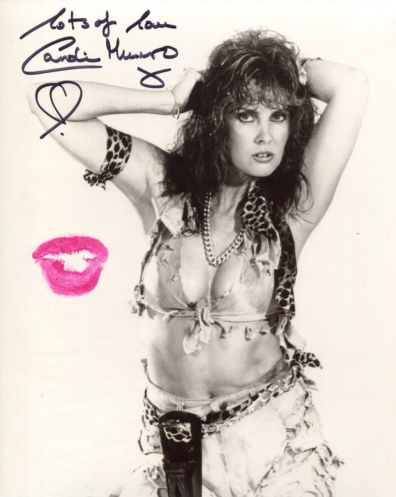 007 Bond girl Caroline Munro signed and lipstick kissed Photo Poster painting - REF 10sa