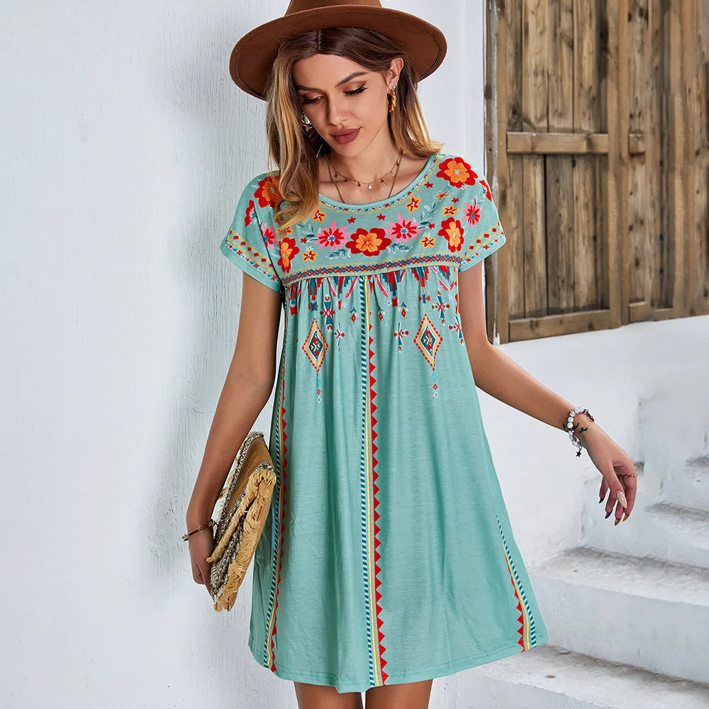 Leisure Holiday Dress New Spring/Summer 2023 Loose Short Dress